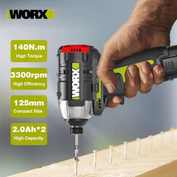 

professiona electric drills worx wu132 brushless motor 140n.m cordless impact screwdriver 12v battery drill power tools