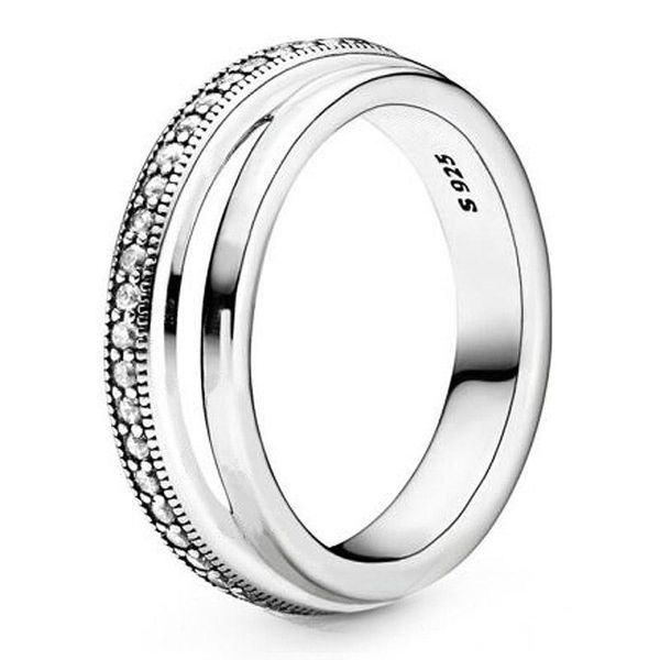 

cluster rings triple band pave for women 925 sterling silver clear cz wedding engagement ring stagement jewelry bijoux anillos 2021, Golden;silver