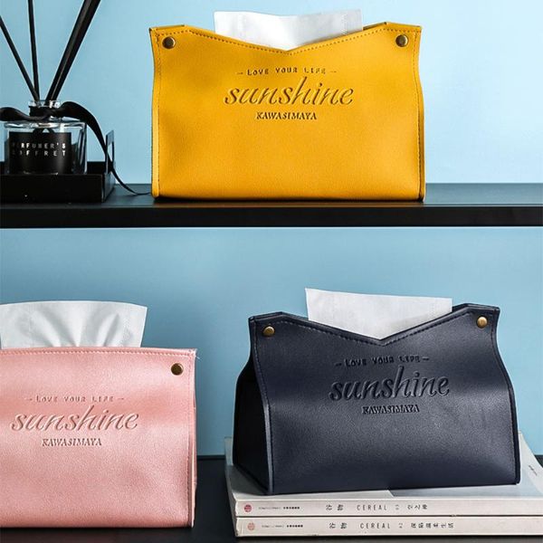 

storage bags tissue box container facial holder home office car napkin dispenser toilet paper case table decoration leather