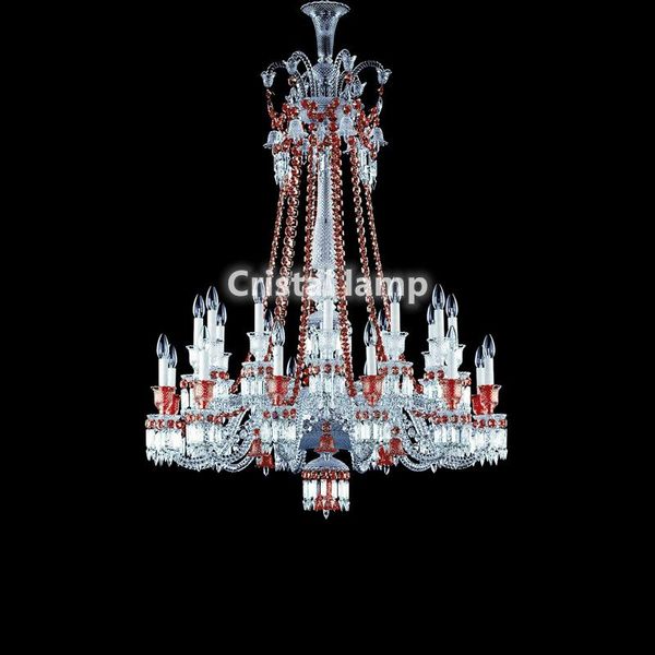 

chandeliers baccarat zenith red crystal 24 light living room decoration for home