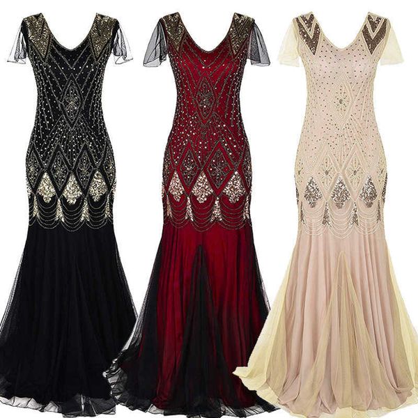 

luxury evening party dresses autumn winter 1920's large evening, Black