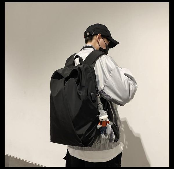 

backpack pb3803 simple fashion trend female high school student college bag men large capacity