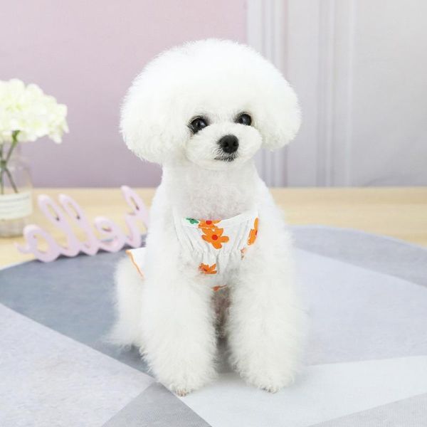 

dog apparel summer cute small floral princess dress chihuahua flower skirt puppy cat clothes vestidos para