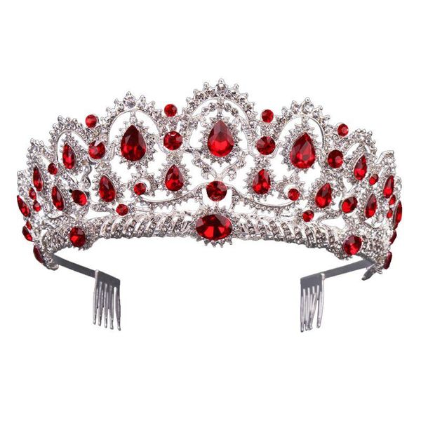 

hair clips & barrettes tiara crowns for women vintage crystal rhinestone pageant princess with comb baroque wedding bridal tiaras h05d, Golden;silver