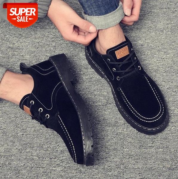 

brand men suede martin shoes handmade breathable men's oxford casual flat footwear fashion sneakers business office #sm87