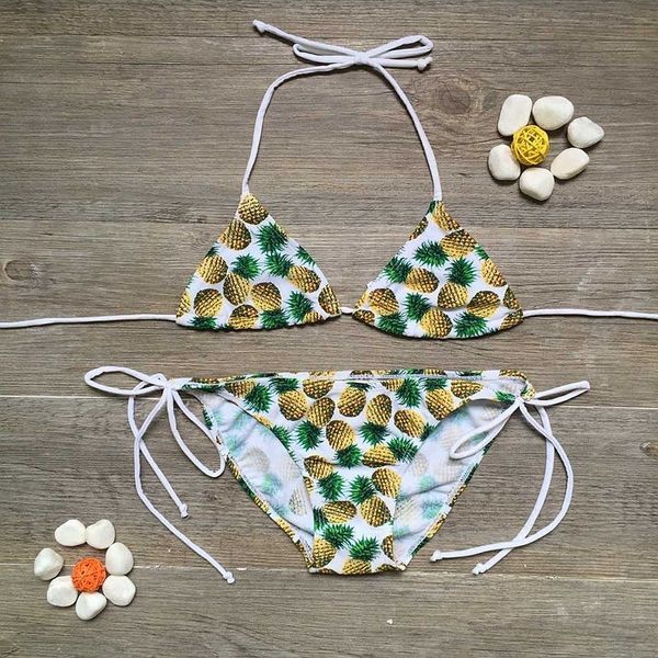 

pineapple print girls swimwear swimsuit children brazilian bikini swimsuits biquini bathing suit kids bikinis 123