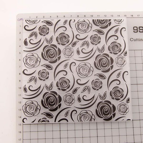 

craft tools 1pcs rose flower leaf pattern plastic embossing folder for card scrapbooking po paper making template mold