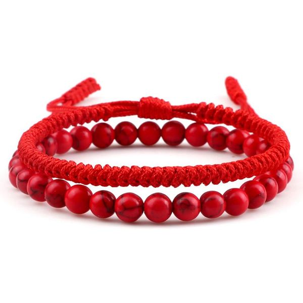 

beaded, strands fashion 2pcs bracelet men natural lava stone tiger eye beads bracelets braided rope handmade adjustable jewelry for women gi, Black