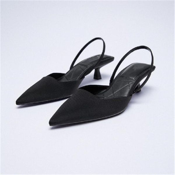 

sandals women slingback pumps mid heels summer pointed toe bride shoes comfortable wedding party mules ladies black pink
