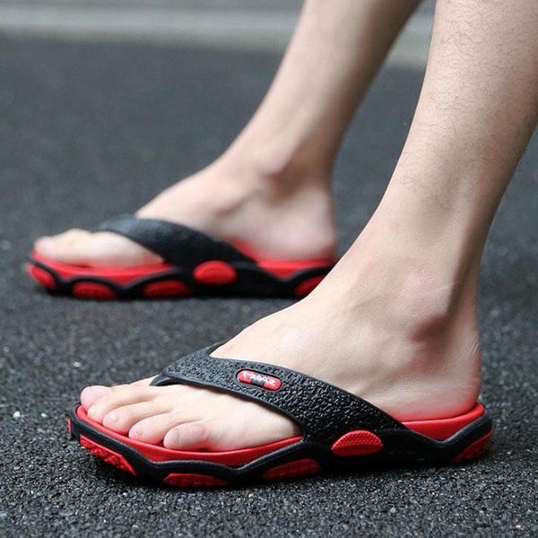 

slippers summer skid-proof flip-flops sandals for men beach slipper, Black