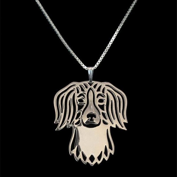 

fashion alloy dog necklaces women's kooikerhondje pendant for retail, Silver