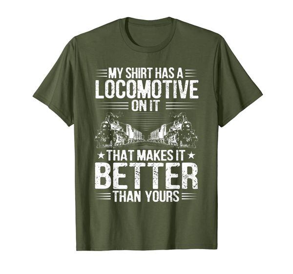 

locomotive engineer better than yours train driver t-shirt, White;black