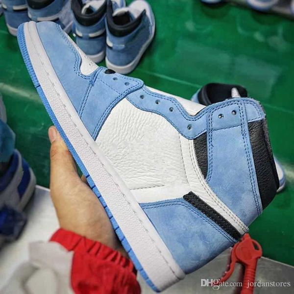 

quality jumpman high og 1 unc university blue basketball shoes mens womens trainers sports sneakers with full size 36-47.507jvgmmaiaml