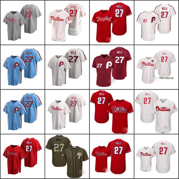 

philadelphia phillies men 27 aaron nola women youthjersey, Black;red