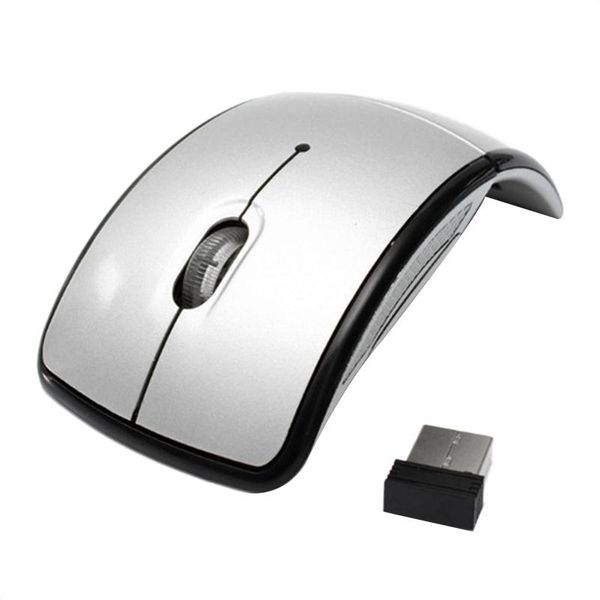 

foldable wireless bluetooth mouse ultra thin 2.4 ghz non-slip gaming mice with mini usb receiver for pc lapnotebook tablet