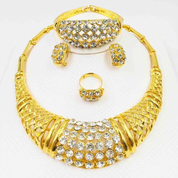 

earrings & necklace fashion jewelry wedding set in african protective color dubai italian women tourism, Silver