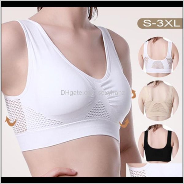 

womens apparel drop delivery 2021 bras for women seamless cotton breathable underwear wireless with pads push up bra plus size ja5yp, Red;black