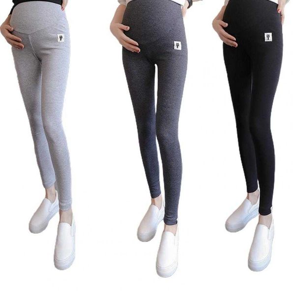 2021 Legging di maternità ad alta vita Supporto alla pancia di supporto caviglia CATS Carenti Stampa regolabili su pantaloni bump per donne in gravidanza Q0801