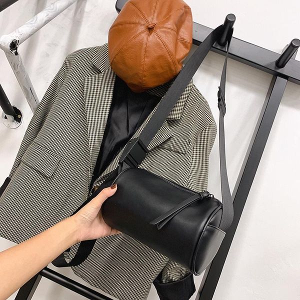 

simple shoulder messenger bag personalized pillow waterproof small tube backpack