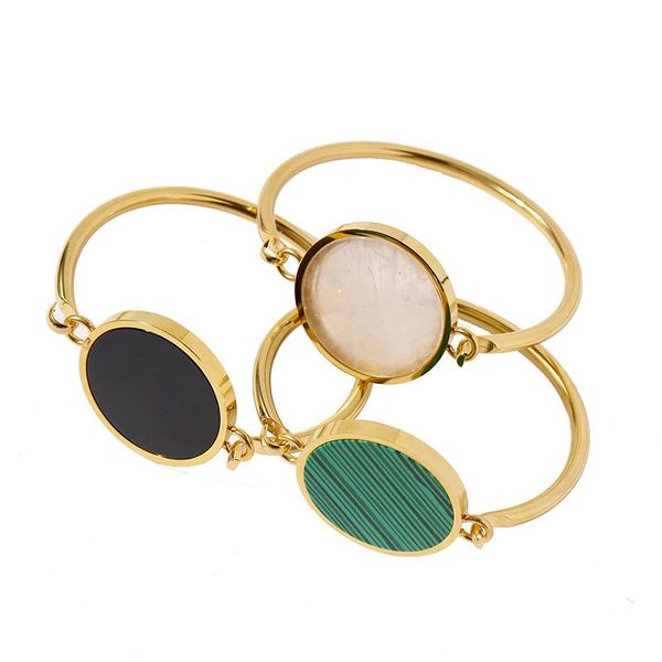 

bangle 2021 luxury jewelry fashion gold plated natural shell bracelets for women the gift, Black