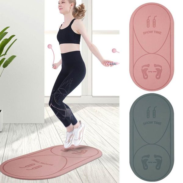 

natural rubber yoga mats female portable folding printing waterproof soundproof fitness pad cushion for home 130cm x 63cm