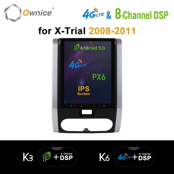 

player ownice vertical screen dsp 4g lte android 9.0 octa core car dvd radio gps navigation for x-trail 2008 2009 2010 2011