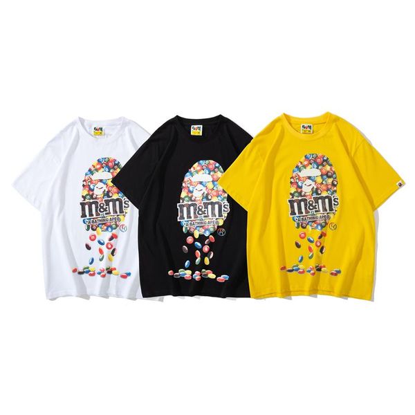 

men's t-shirts short sleeve t-shirt black&white&yellow m-3xl, White;black