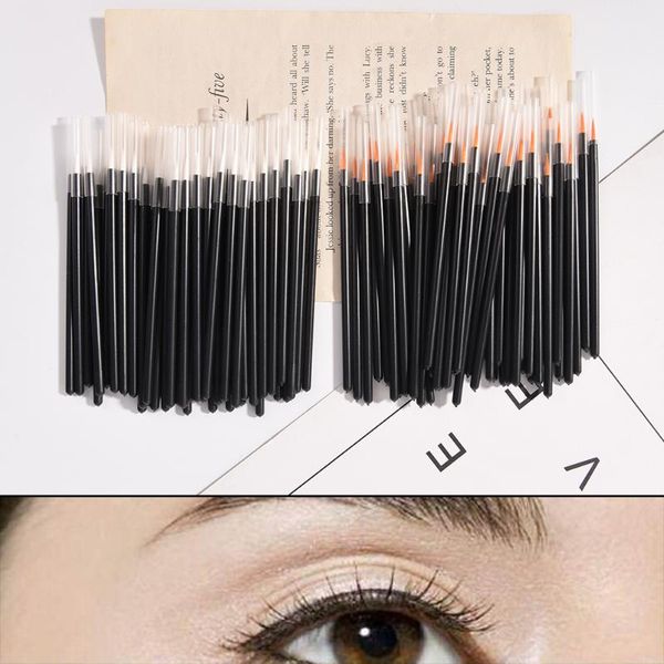 

makeup brushes 50pcs/lot disposable single eyeliner brush eye lip micro one-off liner liquid wand applicator cosmetic tool