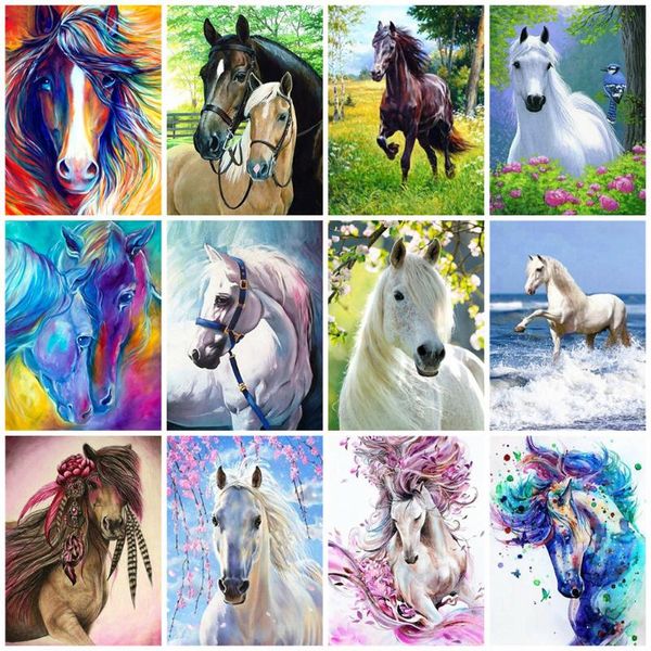 

diamond painting evershine full square animals cross stitch kits mosaic horse bead embroidery rhinestones art home decor
