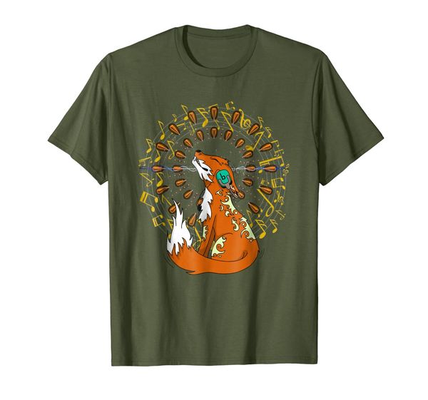 

Fox Listening to Music Headphones T-Shirt, Mainly pictures