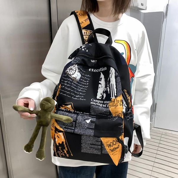 

backpack schoolbag fashion brand campus european and american trend student