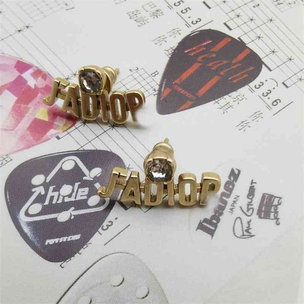 

buy 75% off letters old fun minority earrings simple women, Golden;silver