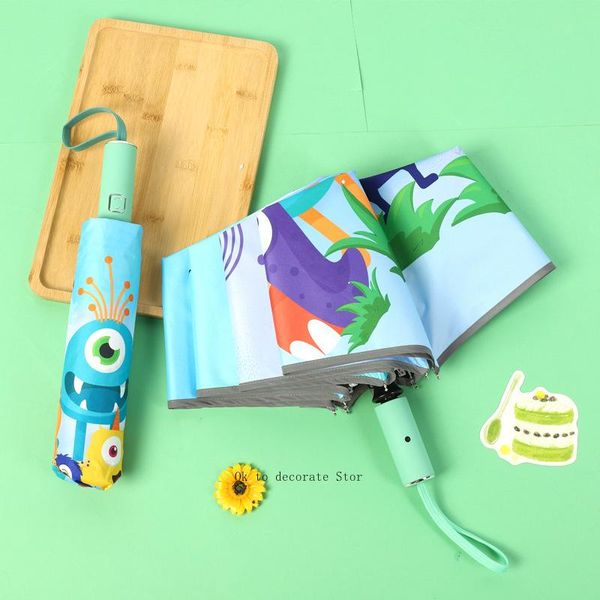 

umbrellas children's umbrella fully automatic folding cartoon sun protection