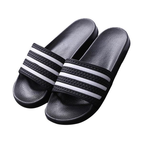 

slippers 2021 summer slides men stripe home bathroom outdoor sandals beach flip flops sports shoes leisure men's, Black