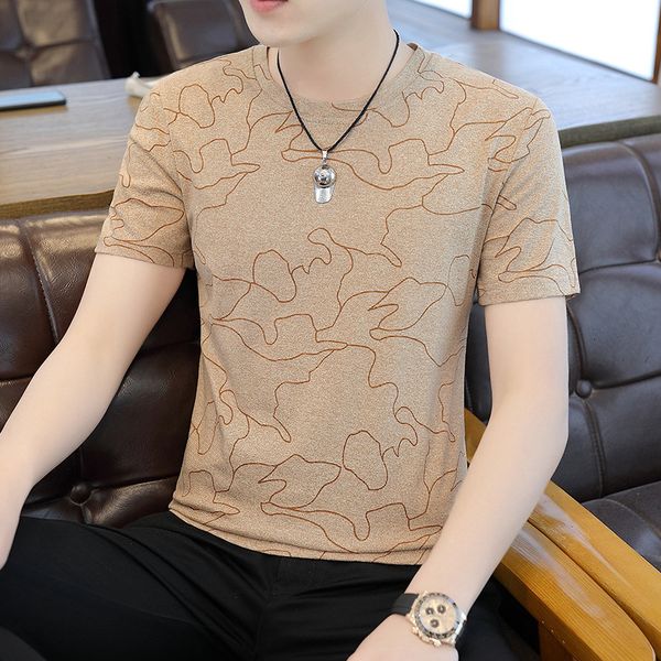 

luxury t-shirts men's ice silk short sleeve t-sleeve 2021 brand round neck half sleeve t-shirt summer fashion men's t-shirt, Black