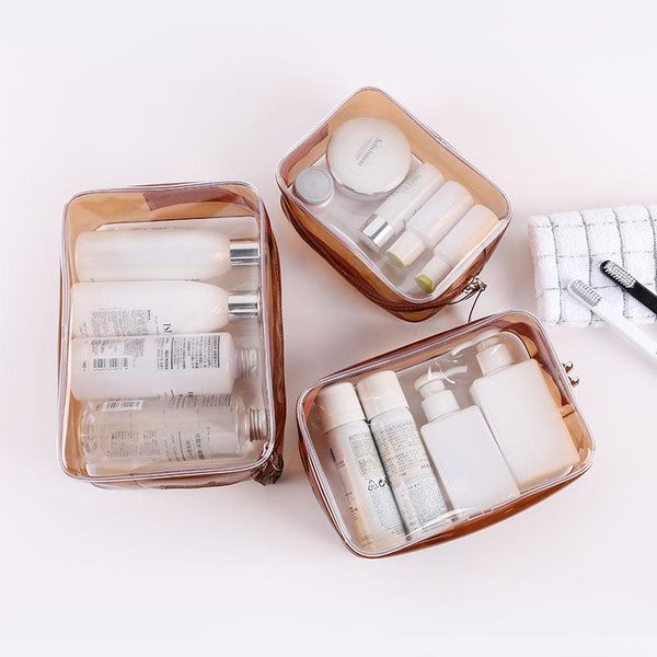 

cosmetic bags & cases 1pcs women travel clear makeup bag organizer transparent pvc beauty toiletry make up pouch wash storage