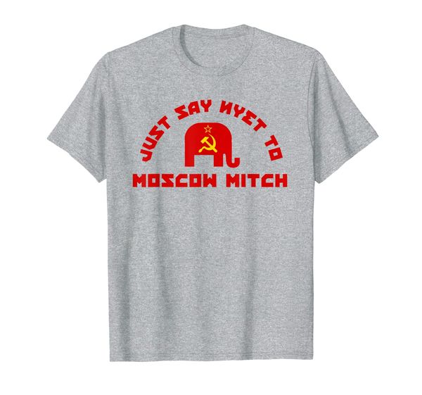 

just say nyet to moscow mitch t-shirt, White;black