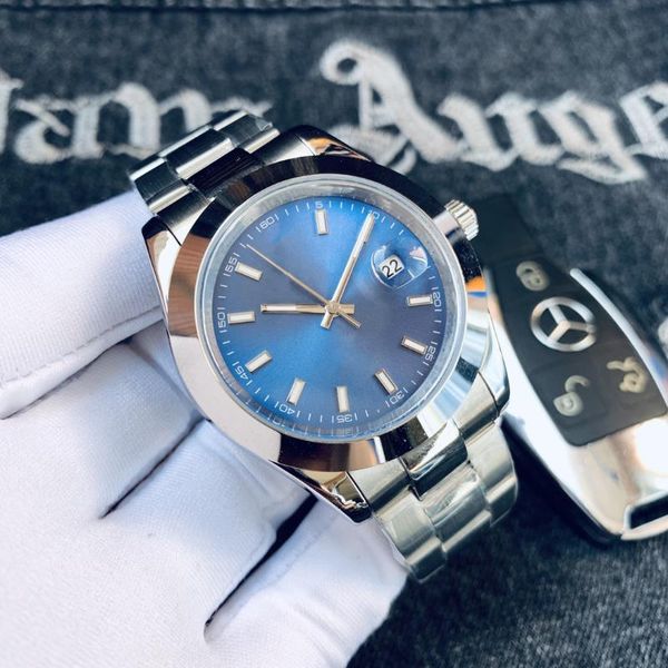 

wristwatches automatic mechanical watch men 41mm stainless steel sapphire silver gold president watches couples, Slivery;brown