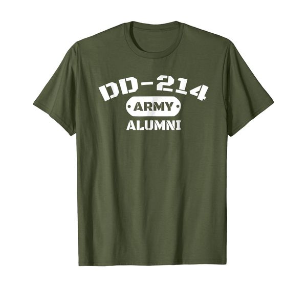

dd-214 us army alumni t-shirt, White;black