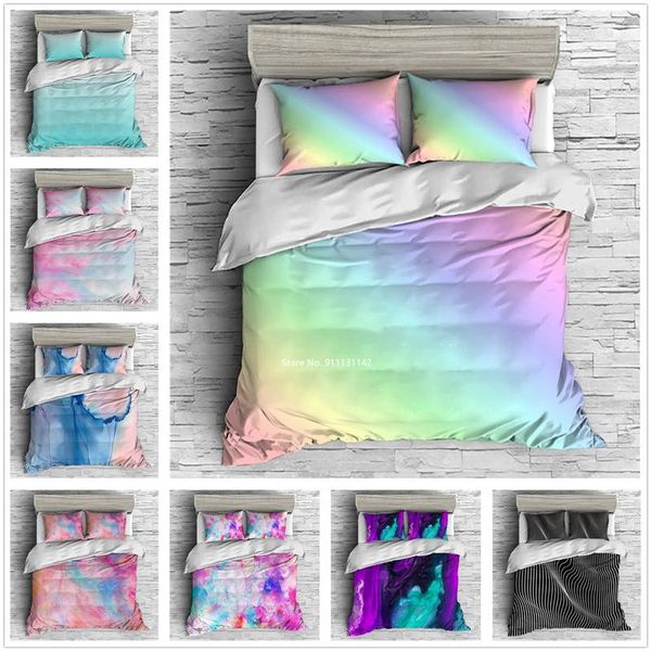 

bedding sets colorful abstract art printed home textile 3d full size bedroom decor set with down quilt covers and pillowcases