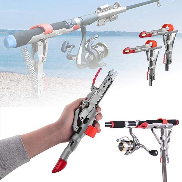 

pcs outdoor fishing auto sea rod holder spring stand ground plug automatic lifter boat rods