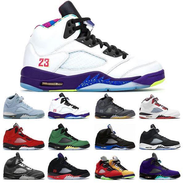 

men basketball shoes 5s og bluebird anthracite raging red alternate grape hyper royal bred mens trainers sports sneakers fashion