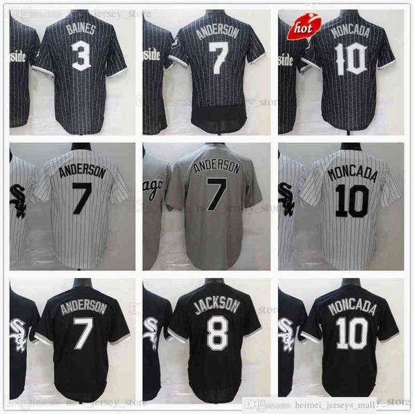 

Man Women Kids Black City Connect Baseball Jerseys Stitched 10 Yoan 7 Tim Moncada Anderson 8 Bo 3 Harold Jackson Baines Jersey Gray White, Same as picture