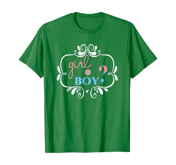 

boy or girl pregnancy baby announcement gender reveal tshirt, White;black
