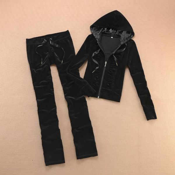 

senior designer spring/fall/winter brand gold flukes dust packages velours pack women training suit hoodies and broek, Gray
