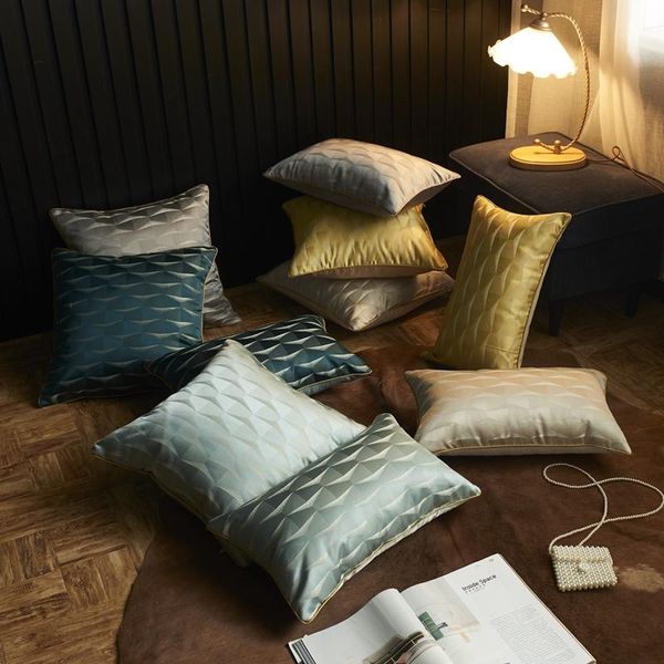 

luxury jacquard cushion covers geometric high precision modern home decorative throw pillow cases 45x45cm pillowcase for sofa cushion/decora
