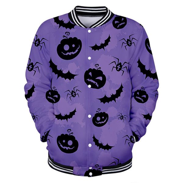 

halloween jacket men's women's shorts jacket ghost imp print baseball jacket comfortable fashion travel sports party xxl 2xl, Black;brown