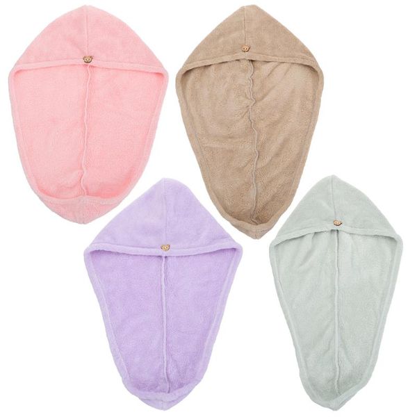 

shower caps 4pcs hair drying hats quick water absorbent useful towels