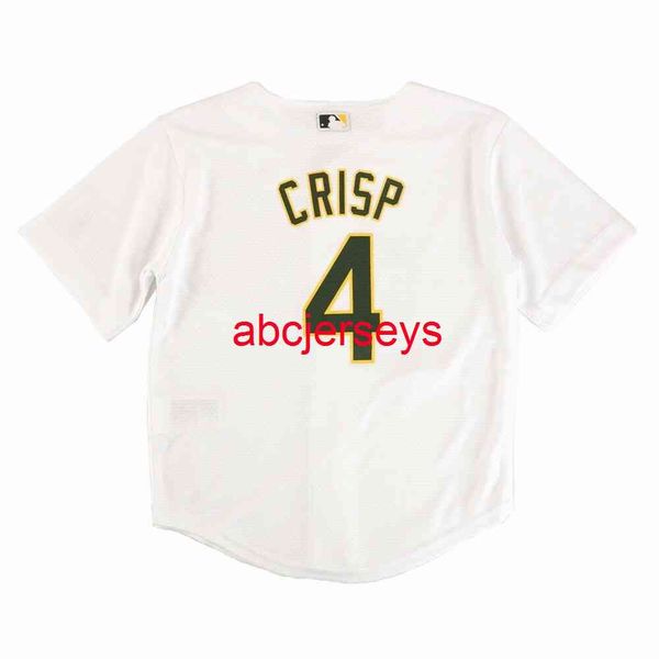 Cucito personalizzato Coco Crisp White Home Cool Base Jersey Uomo Donna Youth Kids Baseball Jersey XS-6XL
