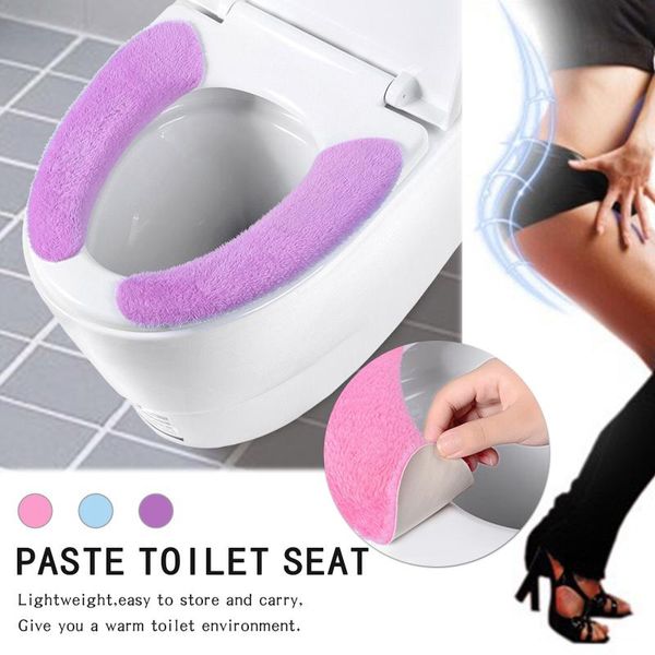 

toilet seat covers thickened soft lid cover universal winter closestool mat bathroom lavatory cushion set #50g
